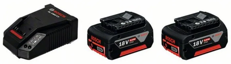 Bosch accukit - GAL 1880 CV oplader + GBA 18V 2x5.0 Ah accu