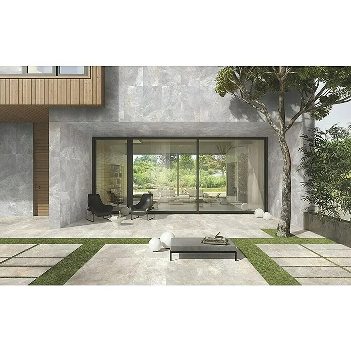 Opera Group Keramische tegel Slate Grigio - 30 x 90 cm, Grigio - Grijs