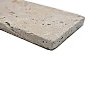 Tegel van antiek marmer rechthoek Chiaro FNT M460 - 15 x 7,5 cm, Lichtbruin, Mat