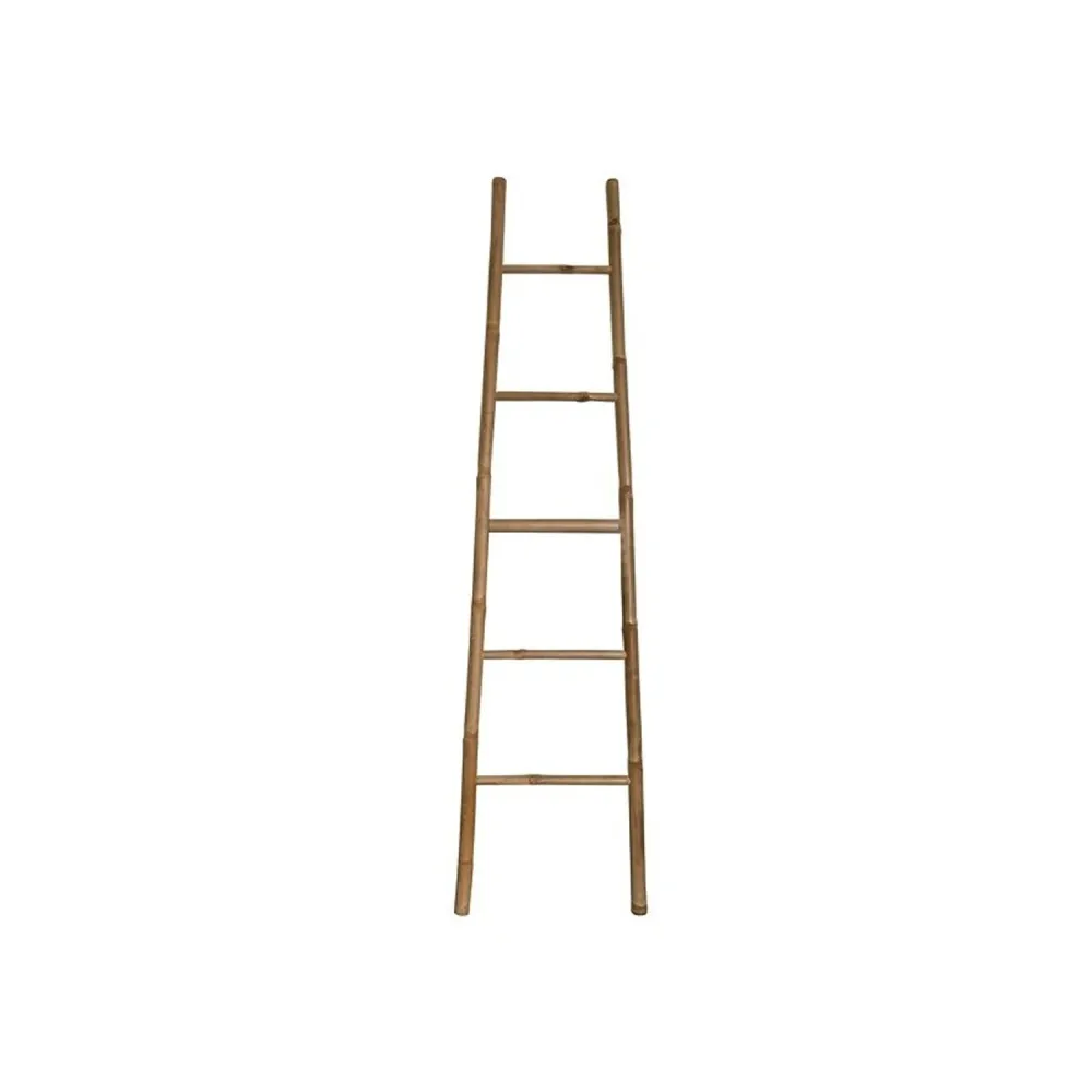 5-level bamboe towel rack ladder - Brown
