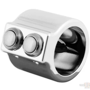 CCE, Switch Housing Kit, 1" Diameter Handle Bar, Dual Button, Billet Lichtmetaal, Chrome Harley-Davidson RAL 7016 Antracie...