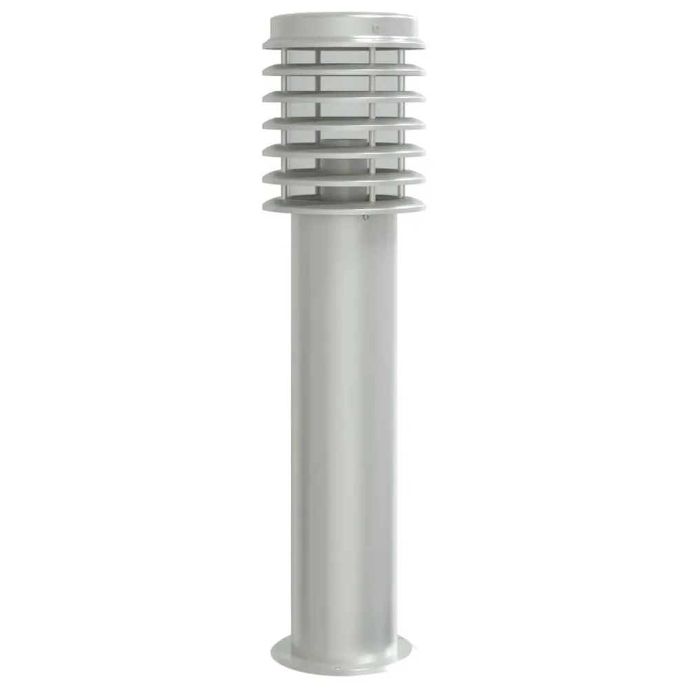 Buitenvloerlamp 60 cm roestvrijstaal zilverkleurig