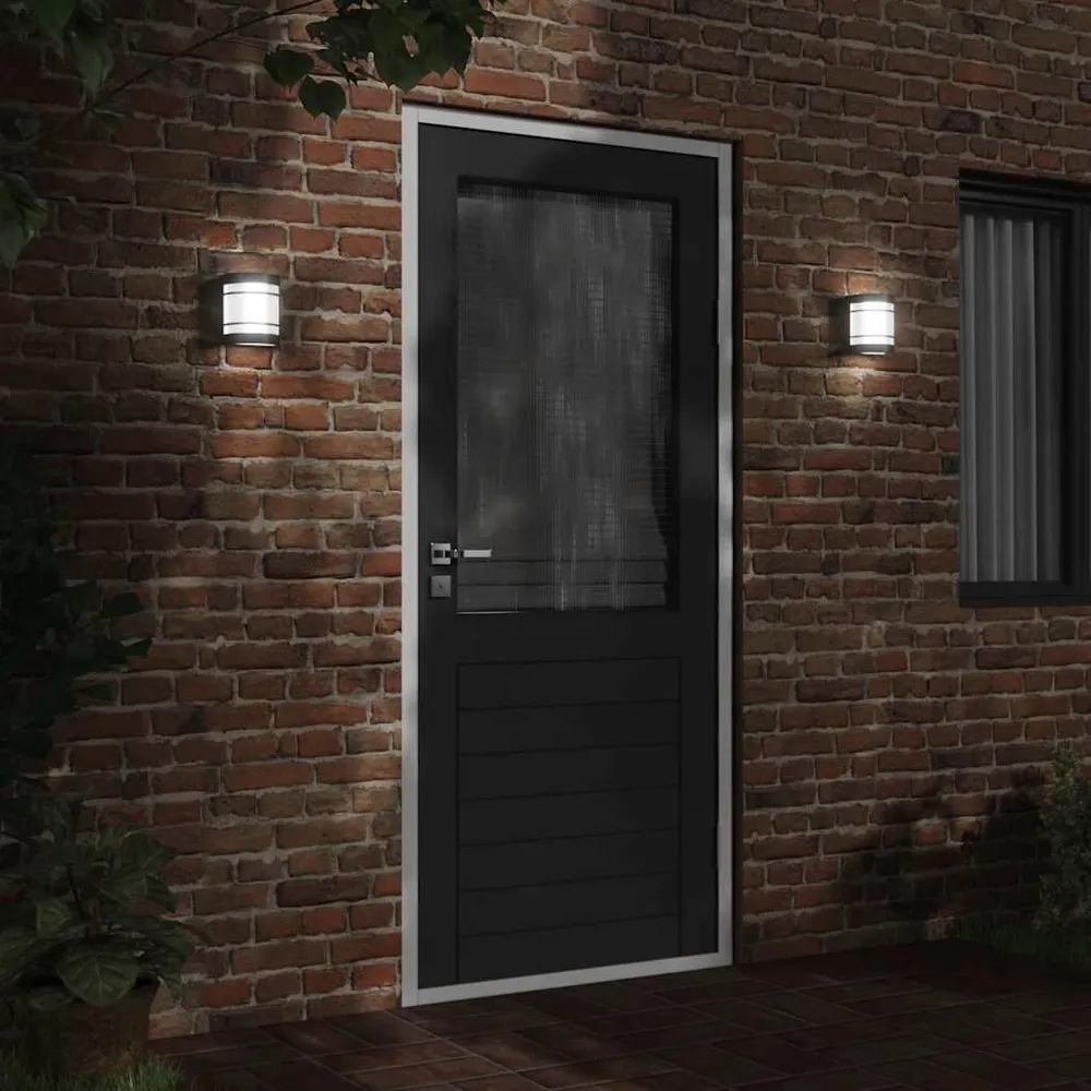 Buitenwandlamp roestvrij staal zwart