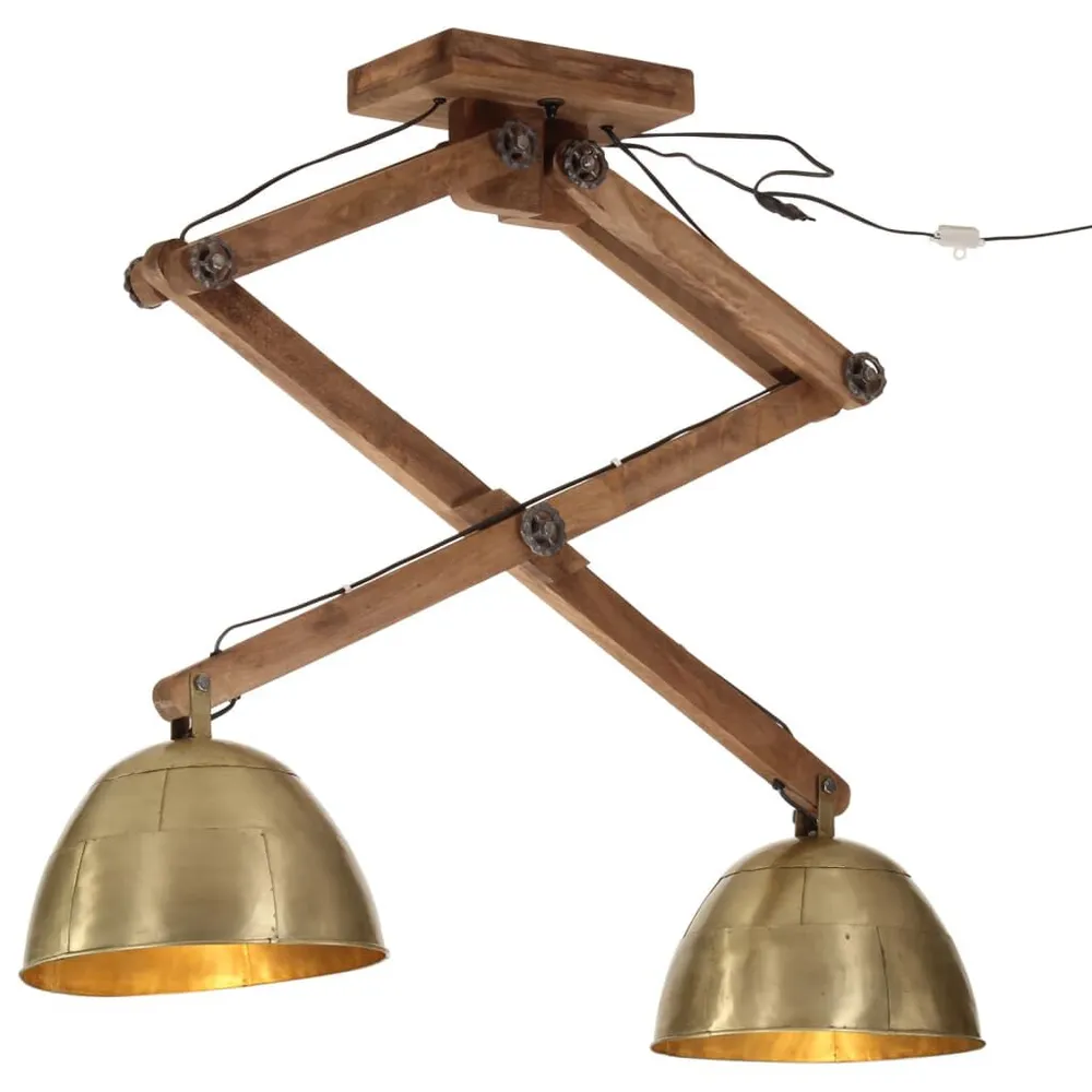Plafondlamp 25 W E27 29x18x85 cm antiek messingkleurig voor tuin en terras