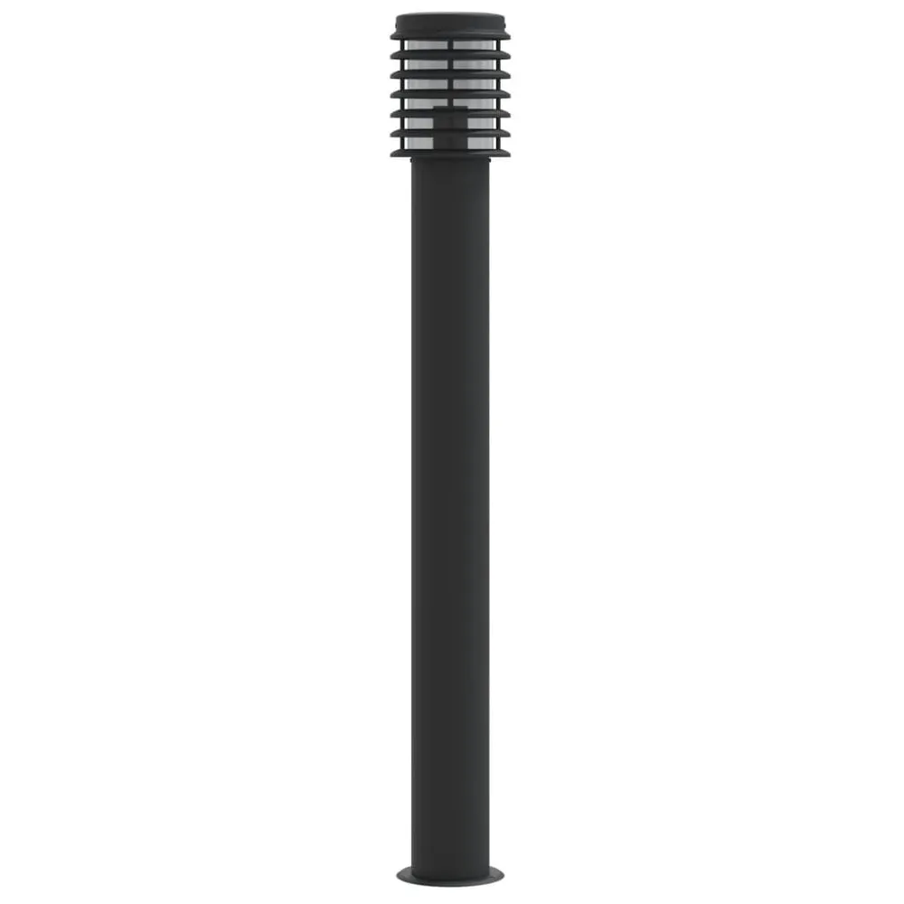 Vloerlamp voor buiten 110 cm roestvrijstaal zwart