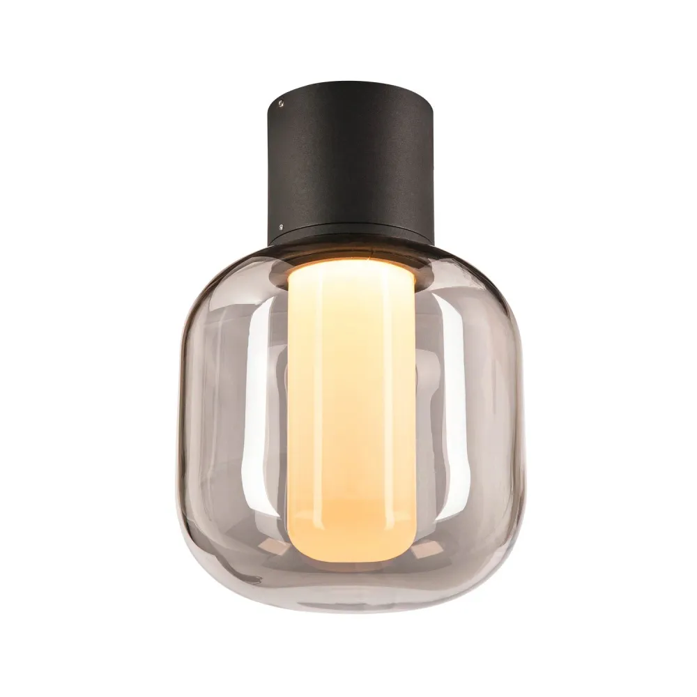 Weerbestendig SLV Buitenlamp OVALISK IP65 Antraciet - Plafondlamp