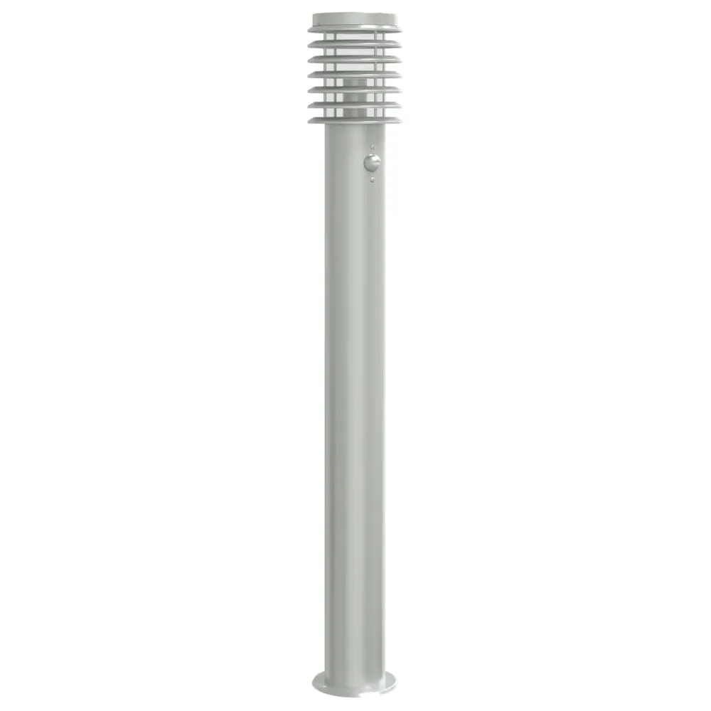 Vloerlamp voor buiten met sensor 110 cm roestvrijstaal zilver voor tuin en terras