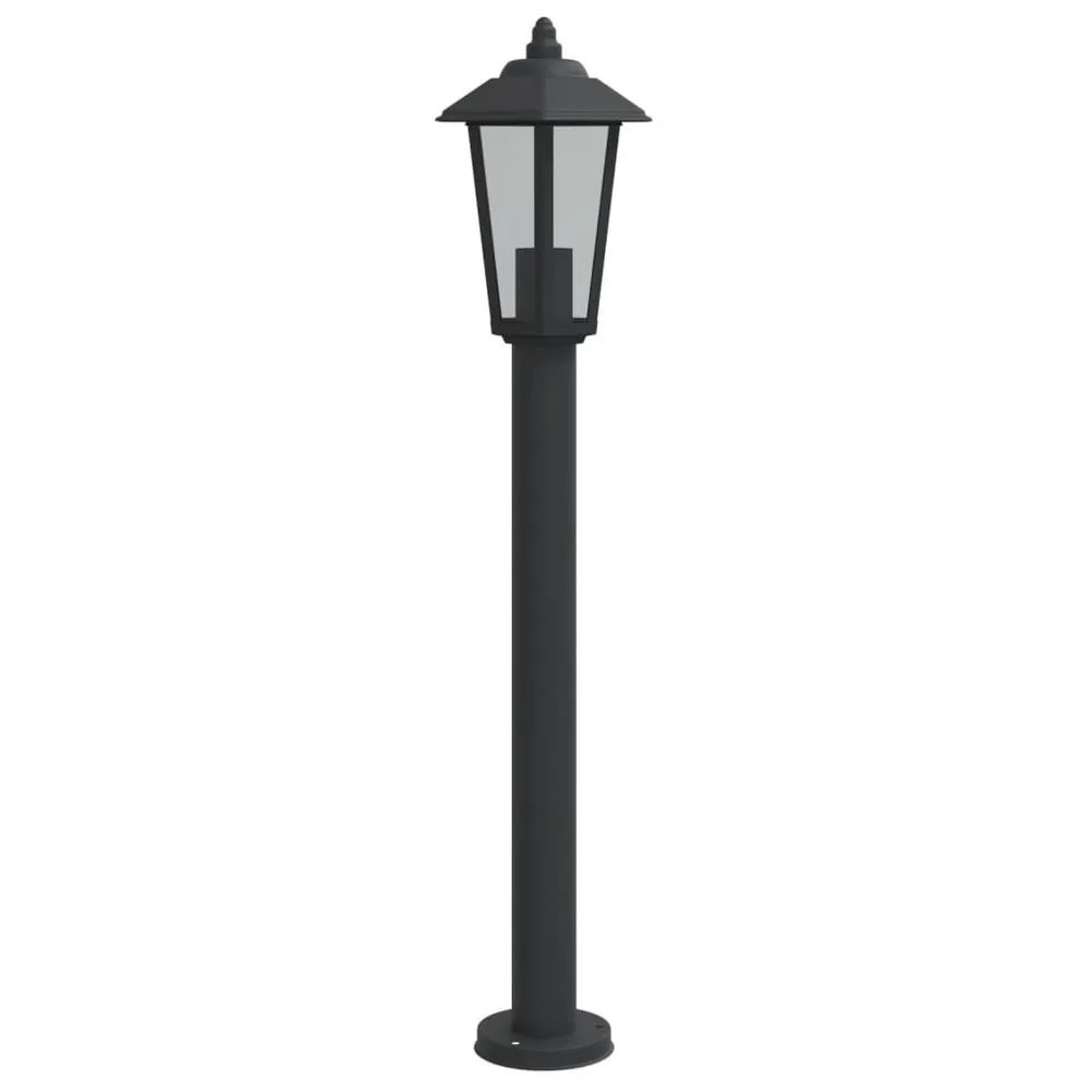 Vloerlamp voor buiten 80 cm roestvrijstaal zwart voor tuin en terras