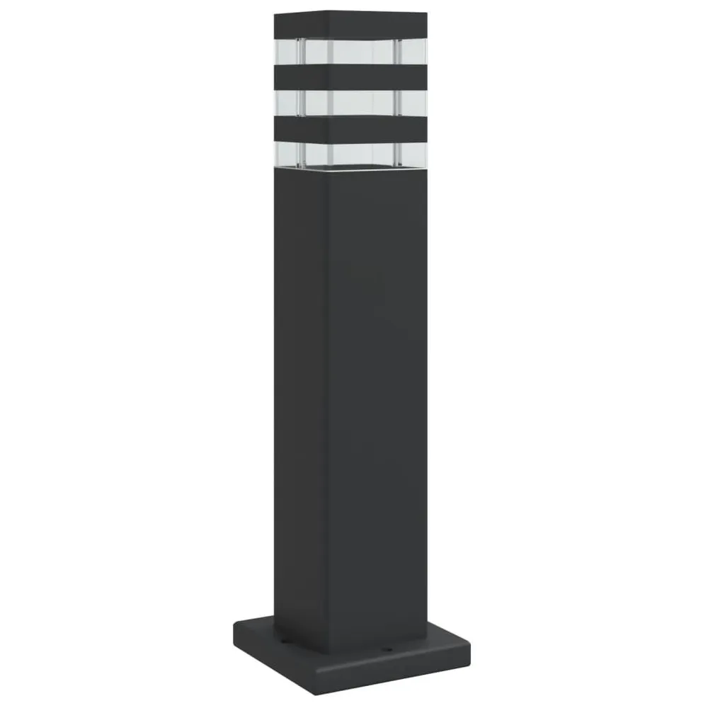 Vloerlampen voor buiten 50 cm aluminium zwart met bewegingssensor