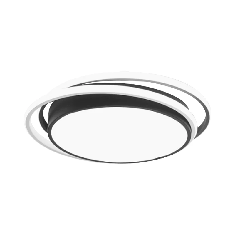 15"/19" W Extra-Thin Round Flush Light Minimalism Kunststof glas Hotel LED Ceiling Mounted Lamp Glowing Hoop Black/White/G...