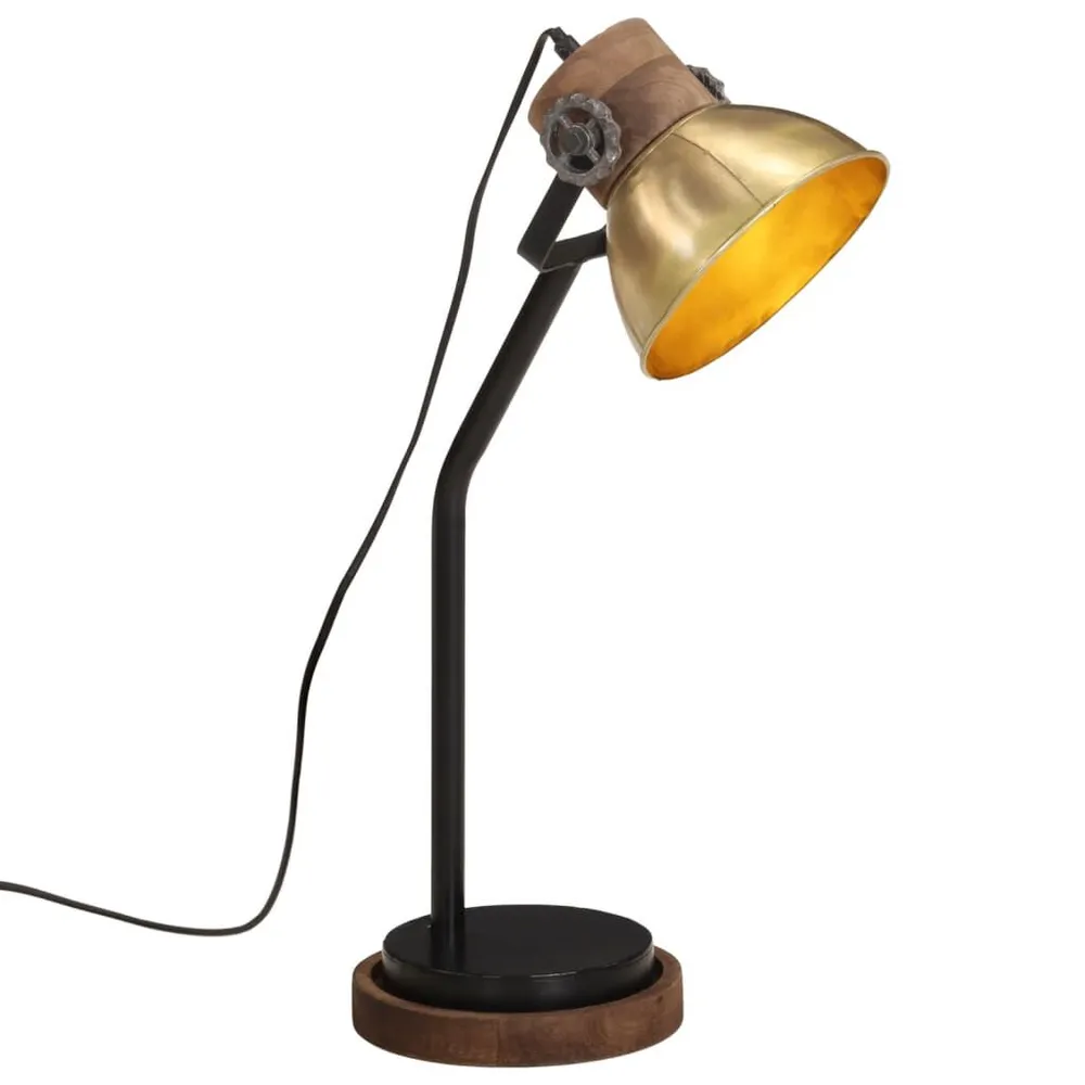 Bureaulamp 25 W E27 18x18x60 cm antiek messingkleurig | Snel Leverbaar