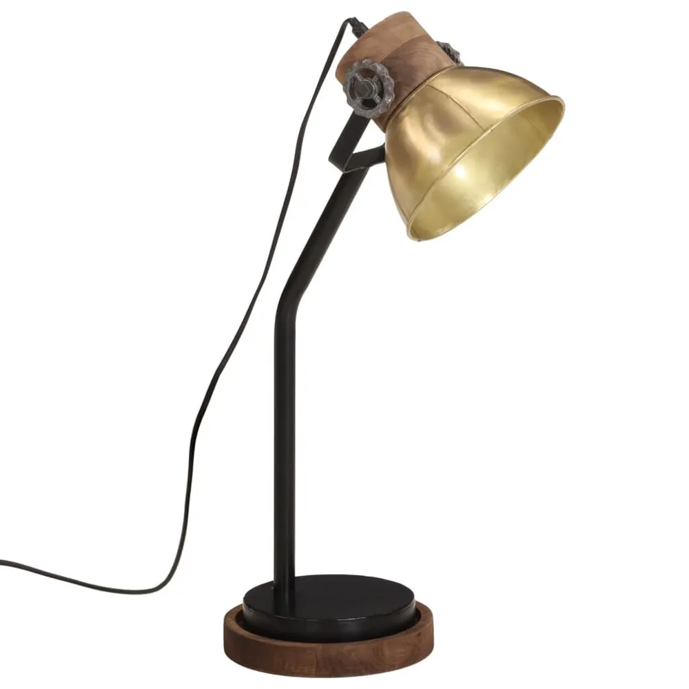 Bureaulamp 25 W E27 18x18x60 cm antiek messingkleurig | Snel Leverbaar