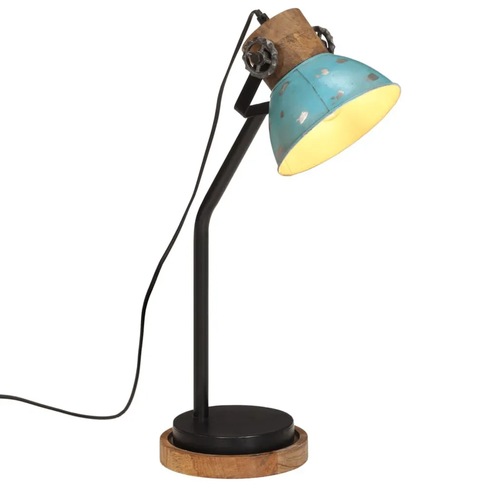 Bureaulamp 25 W E27 18x18x60 cm verweerd blauw | Snel Leverbaar