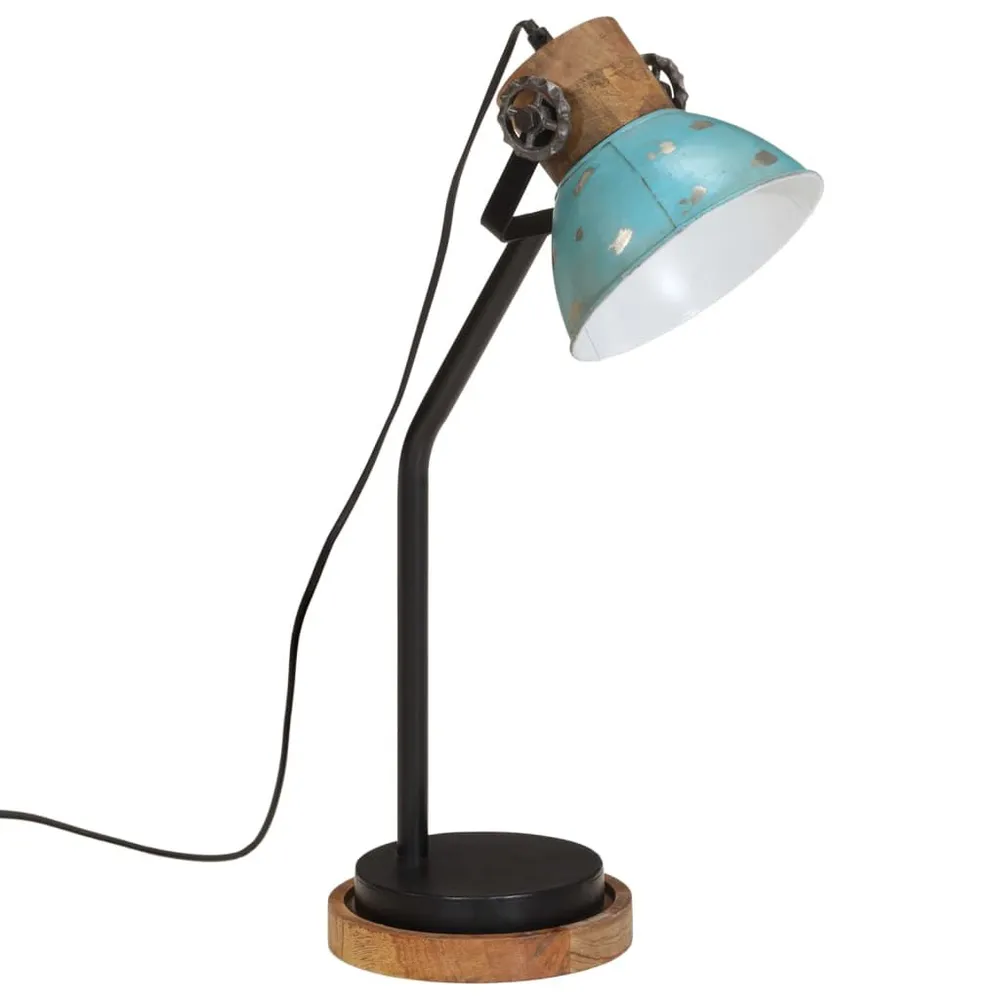 Bureaulamp 25 W E27 18x18x60 cm verweerd blauw | Snel Leverbaar