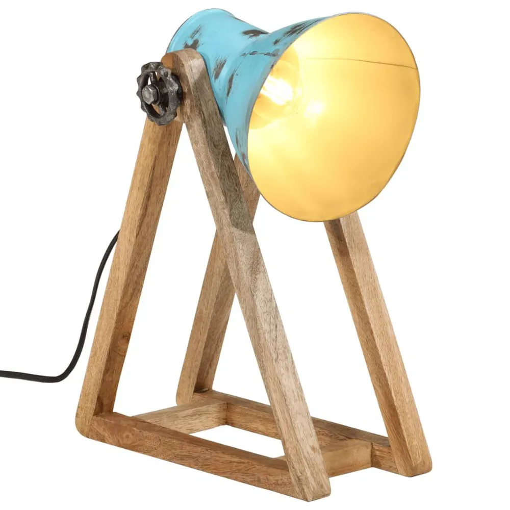 Energiezuinige LED Bureaulamp 25 W E27 30x17x40 cm verweerd blauw