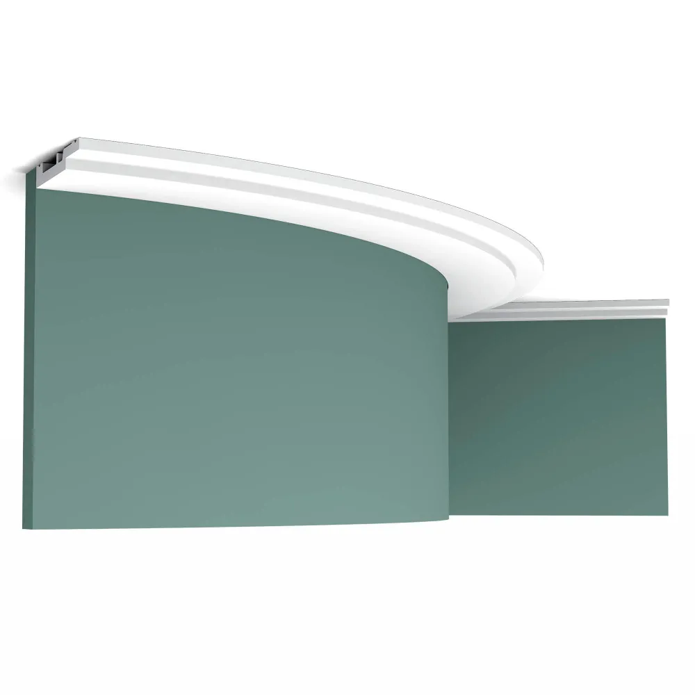 Flexibele plafondlijst SX187F wit | 12 x 75 x 2000 mm