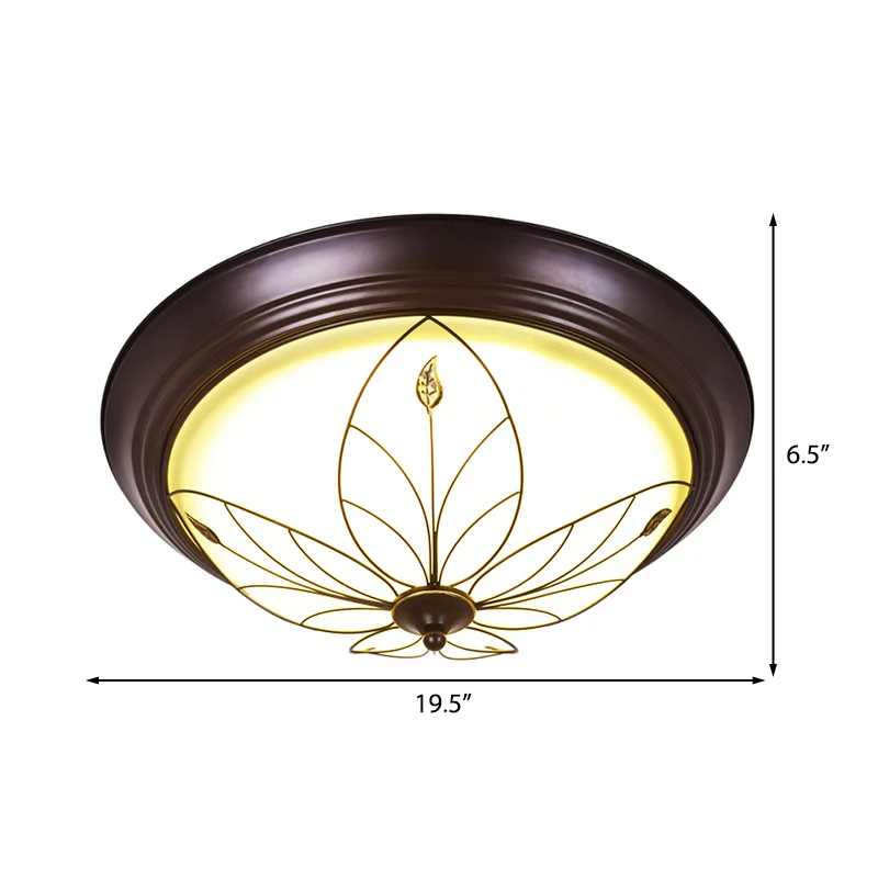 LED-inbouwlamp van mat glas, traditionele witte kom, gangplafondverlichting warm/wit zwak, 13"/19,5" breed | Snel Leverbaar