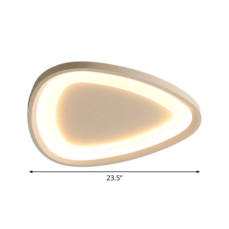 Regendruppelvormige dunne LED-plafondverlichting Eenvoudige aluminium witte inbouwlamp warm/wit zacht voor keuken, 18"/23,...