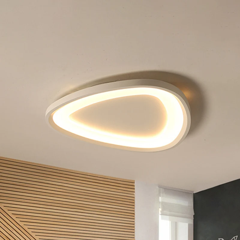 Regendruppelvormige dunne LED-plafondverlichting Eenvoudige aluminium witte inbouwlamp warm/wit zacht voor keuken, 18"/23,...