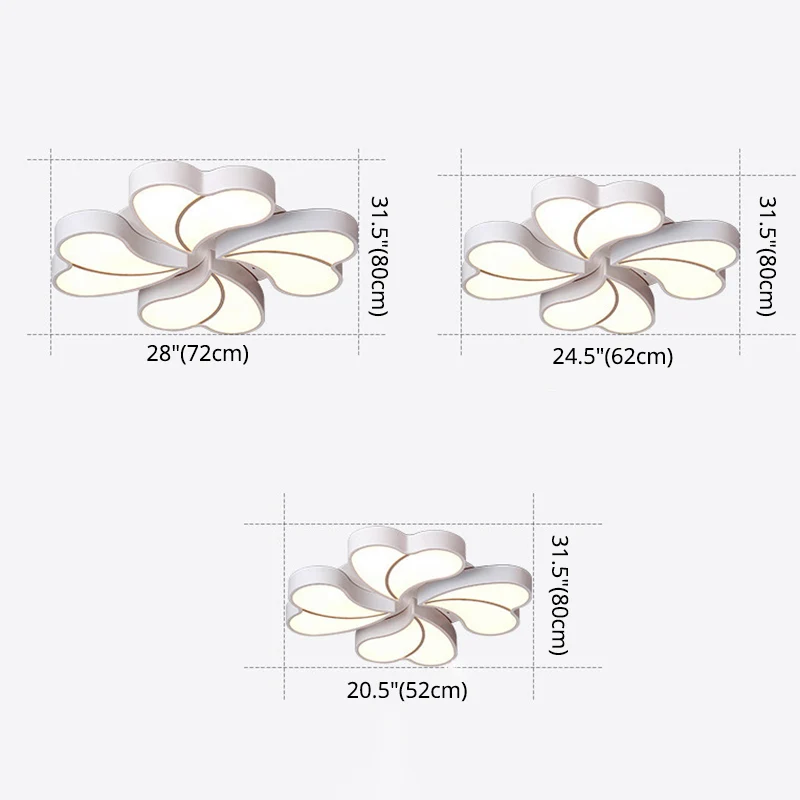 Witte bloemen inbouw plafondlamp moderne stijl metalen LED inbouwverlichting voor slaapkamer | Snel Leverbaar