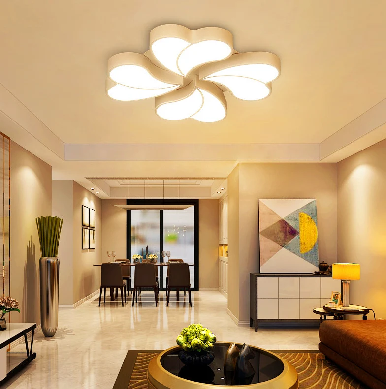 Witte bloemen inbouw plafondlamp moderne stijl metalen LED inbouwverlichting voor slaapkamer | Snel Leverbaar