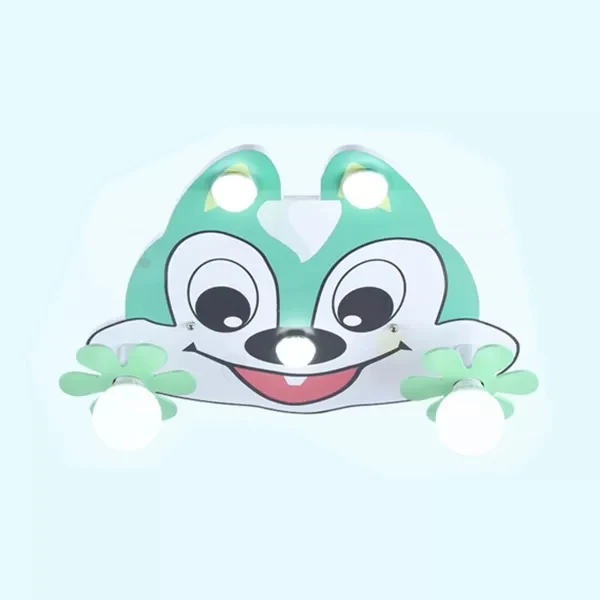 Wood Animal Inbouwlamp 5-lichts Cartoon-plafondlamp meerkleurig voor kinderslaapkamer | Snel Leverbaar