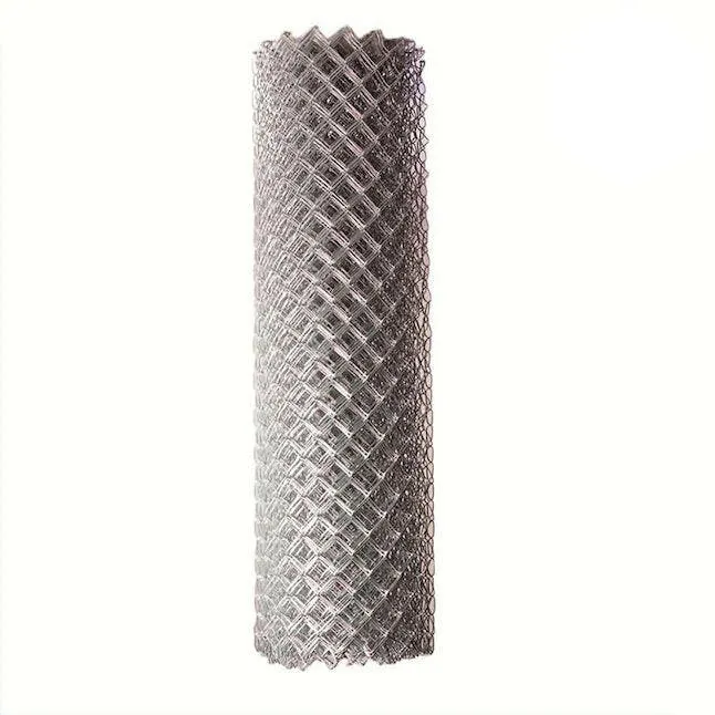 5-ft H x 50-ft W 11.5-Gauge Galvanized Staal Chain Link Fence Fabric Mesh Size 2.375-