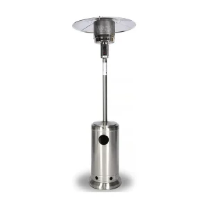 Brandwerend Gasverwarmer parasol "Solar" 13 KW - Reflector van 81,5 cm - Inclusief wielen - Anti-kantelbeveiligi...