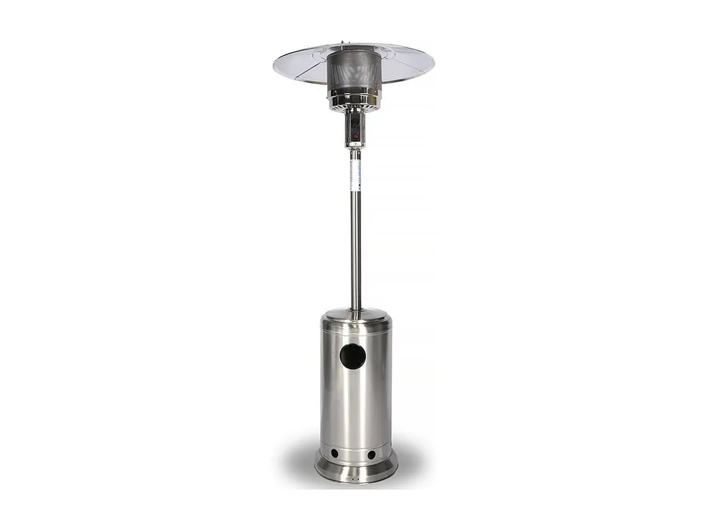 Brandwerend Gasverwarmer parasol "Solar" 13 KW - Reflector van 81,5 cm - Inclusief wielen - Anti-kantelbeveiligi...