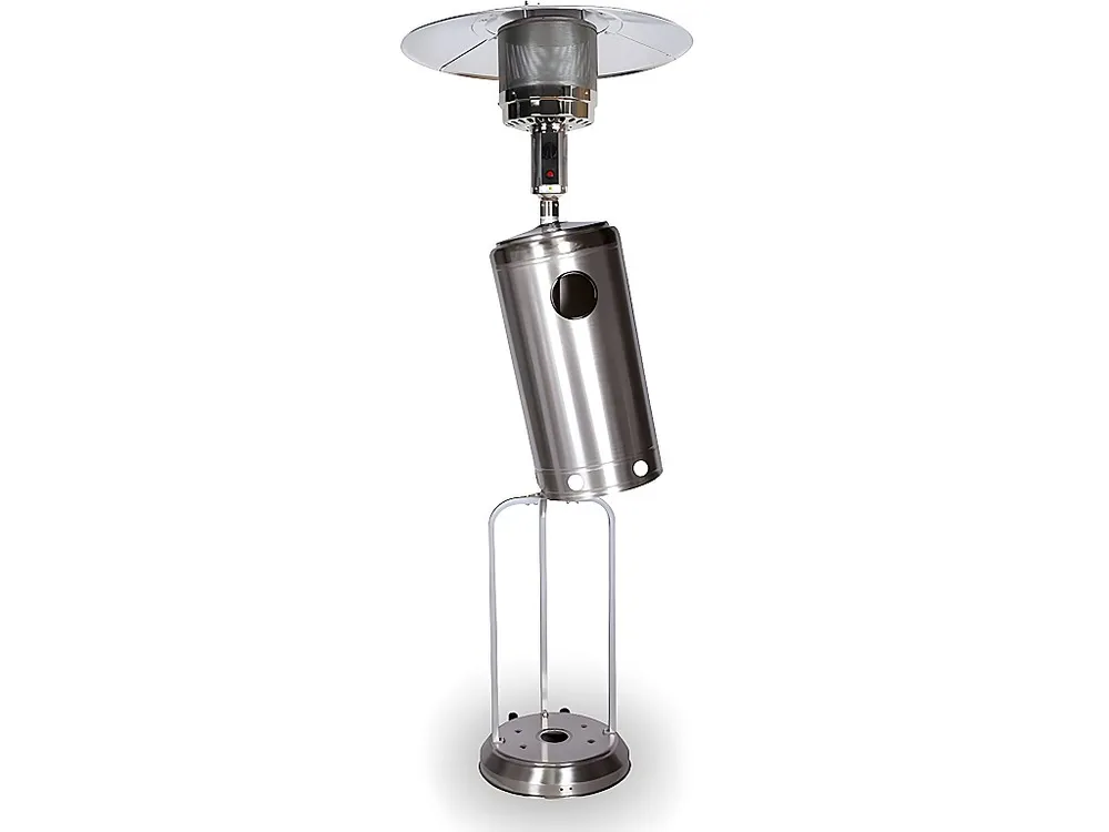 Brandwerend Gasverwarmer parasol "Solar" 13 KW - Reflector van 81,5 cm - Inclusief wielen - Anti-kantelbeveiligi...