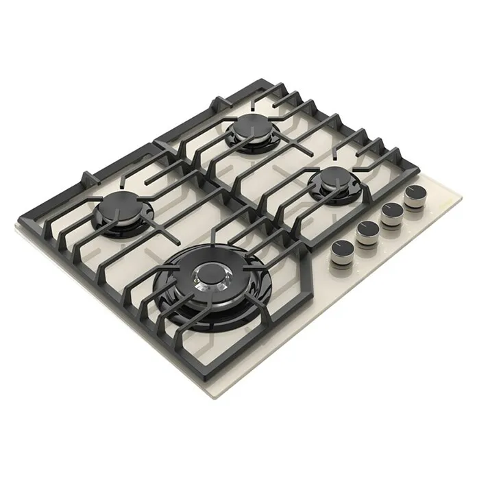 Brandwerend Wiggo Kookplaat inbouw gas WH-G634GL - C - l x b: 51 x 60 cm, Aantal gasbranders: 4 st.