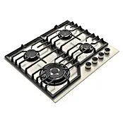 Brandwerend Wiggo Kookplaat inbouw gas WH-G634GL - C - l x b: 51 x 60 cm, Aantal gasbranders: 4 st.