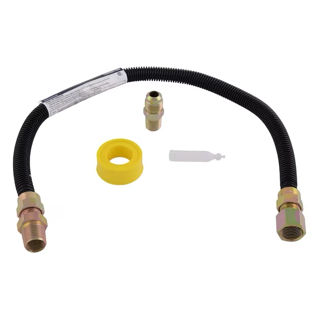 Eastman 24- 1/2- Fip Inlet x 3/8- Mip Outlet Niet-roestend Steel Gas Appliance Installation Kit