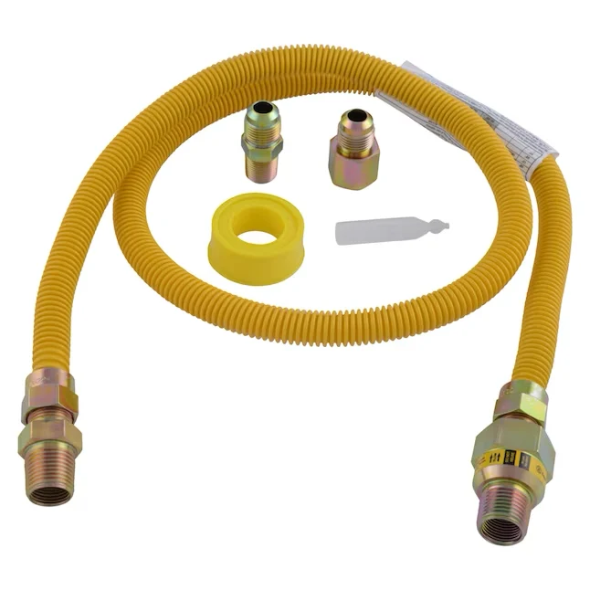 Eastman 48- 1/2- Mip Inlet x 3/8- Mip Outlet Niet-roestend Steel Gas Appliance Installation Kit