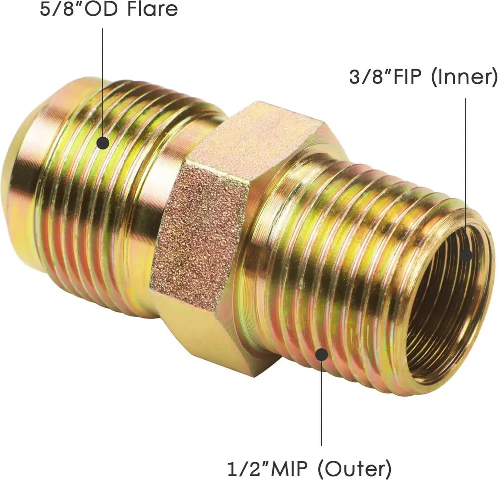 Eastman 3/8 . OD Gas Connector, Coated Fitting, 3/8 . FIP x 3/8 . MIP (36 . Length)