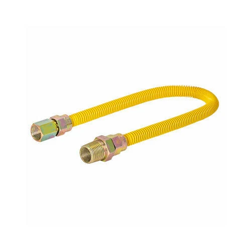 Eastman 3/8 . OD Gas Connector, Coated Fitting, 3/8 . FIP x 3/8 . MIP (36 . Length)