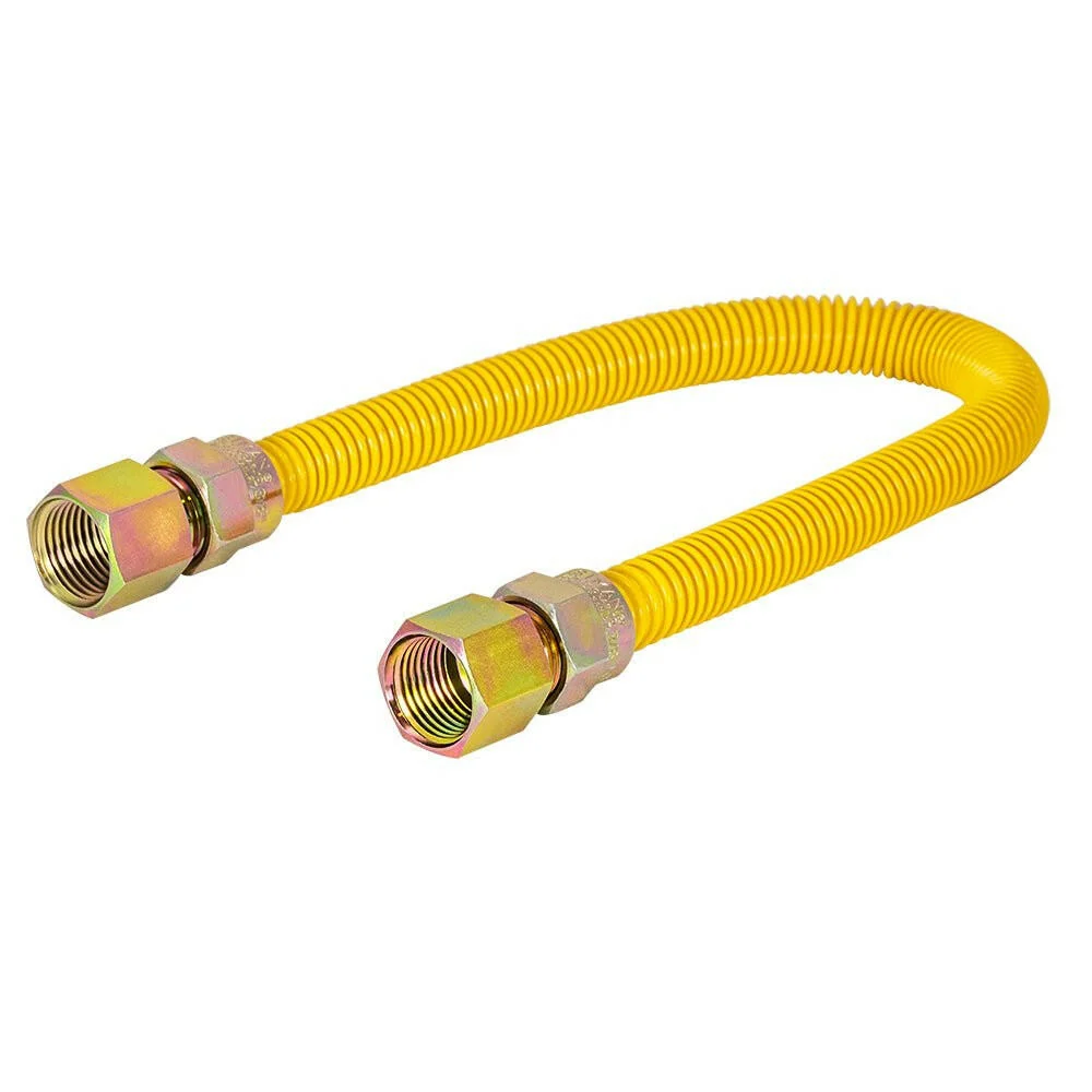 Eastman 1/2″ OD Yellow Epoxy Coated Stainless Staal Gas Connector (36" Length)