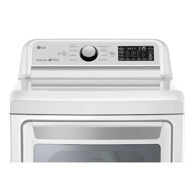 LG EasyLoad Smart Wi-Fi Enabled 7.3-cu ft Gas Dryer (White) ENERGY STAR