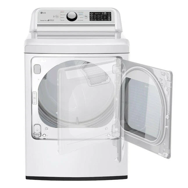 LG EasyLoad Smart Wi-Fi Enabled 7.3-cu ft Gas Dryer (White) ENERGY STAR