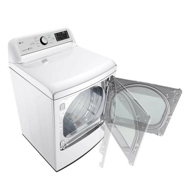 LG EasyLoad Smart Wi-Fi Enabled 7.3-cu ft Gas Dryer (White) ENERGY STAR