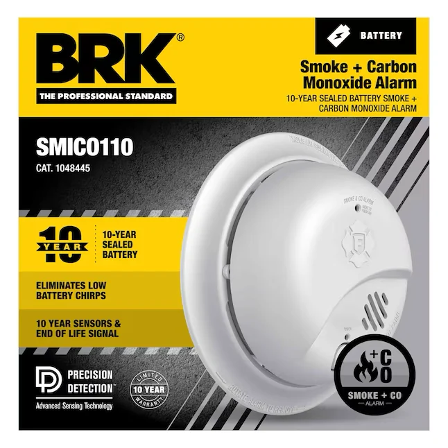 First Alert BRK 10-Year Battery-operated Ionization Combination Smoke and Carbonvezel Monoxide Detector