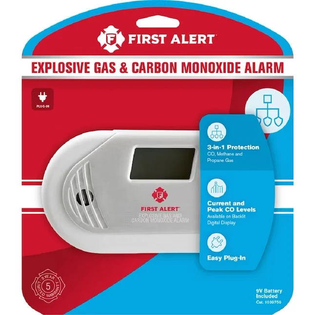 First Alert Plug- Ongemaakt Gas, Propane and Carbon Monoxide Detector