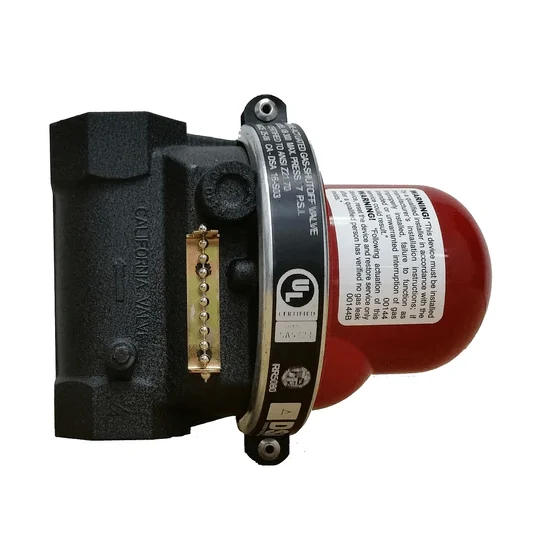 Pacific Seismic Products VB-310 3/4" 60PSI Vertical Bottom Inlet Threaded High Pressure Earthquake Gas Shut-Off Valve