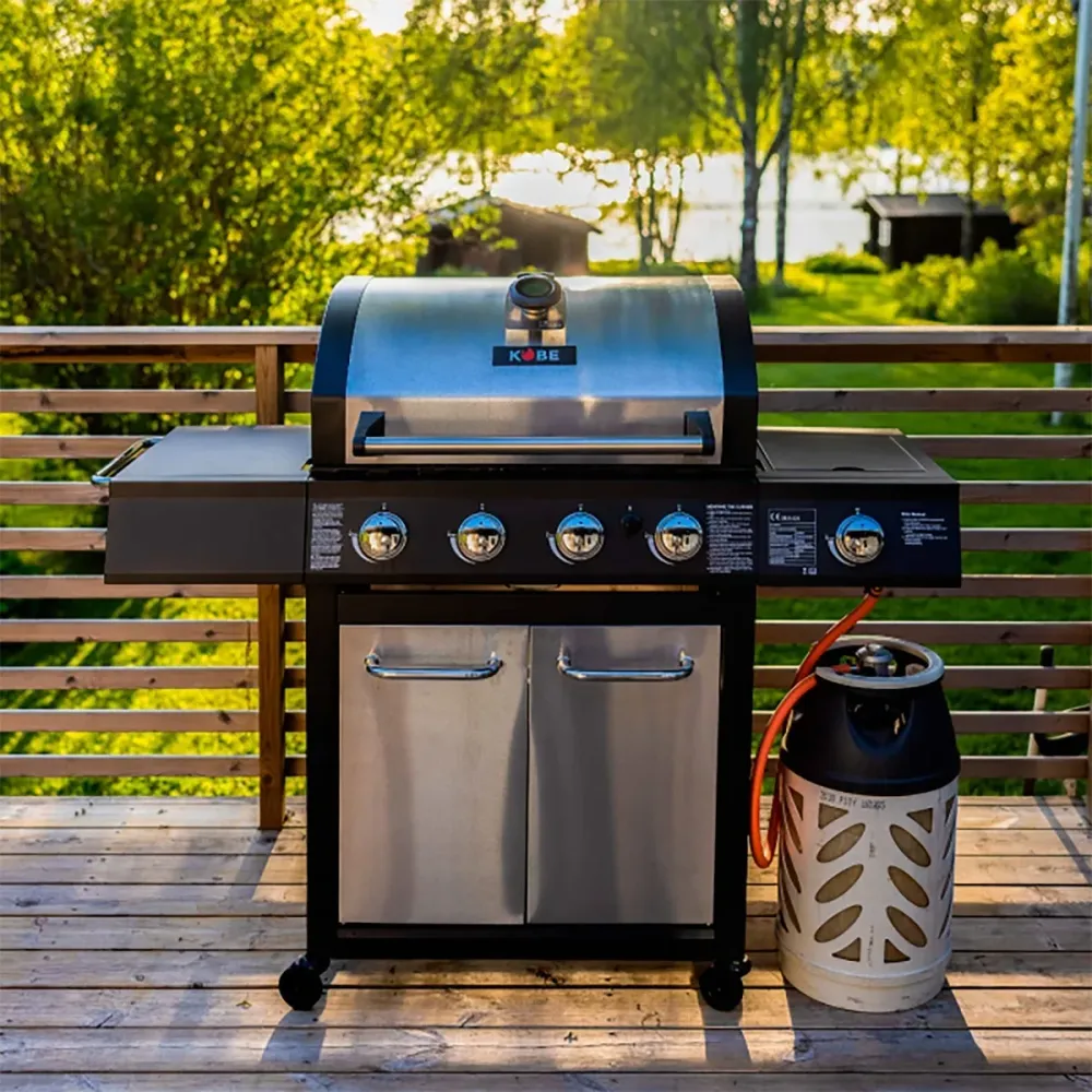 Professionele Kwaliteit Kobe Gas Grill PRIMA 4+1, 146x121x57cm