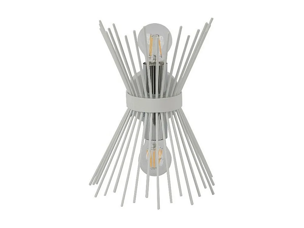 Belluno Wandlamp, Wit, Chroom, 22 x 15 x 32 cm, EPIKASA