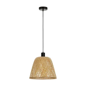 Plafondlamp Raku Bamboe, diameter 30 cm met DALI Dimbaar