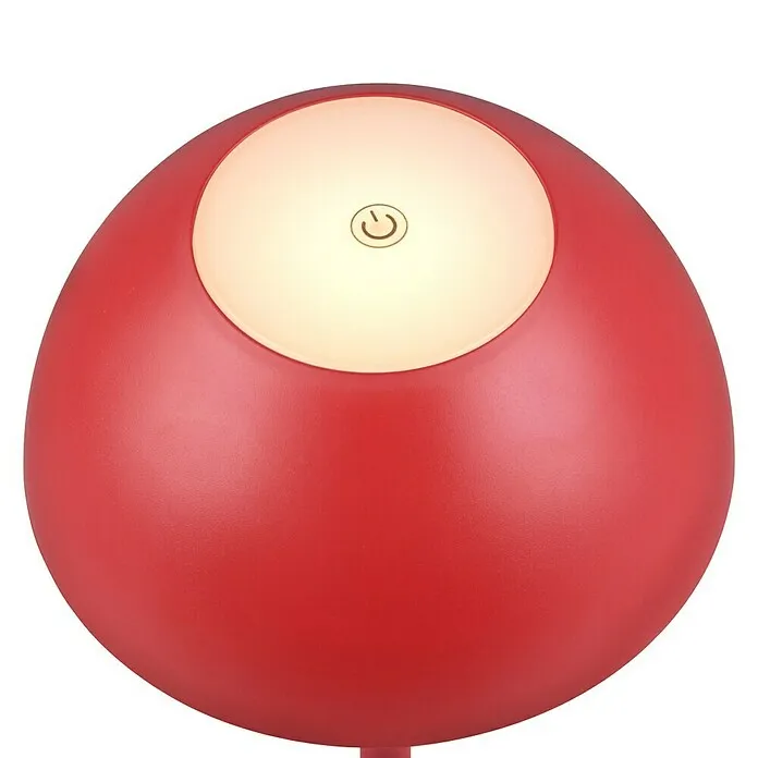 Emergency Backup Trio Lighting Led-tafellamp Ricardo - Rood, Ø x h: 13 x 30 cm