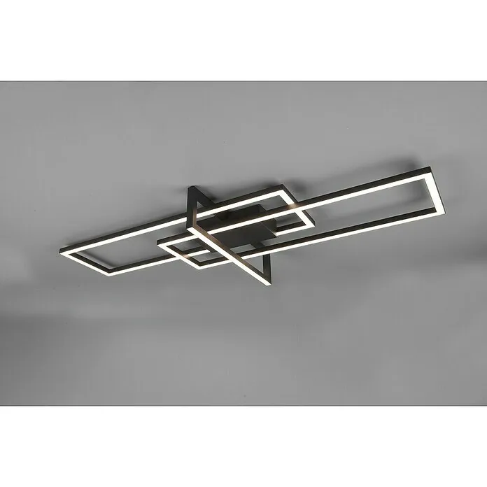 Industrieel Gecertificeerd Trio Lighting Led-plafondlamp Salinas - 34 W, Zwart