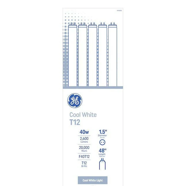 GE Linear Cool Sneeuwwit Medium Bi-pin (T12) Fluorescent Light Bulb (30-Pack)