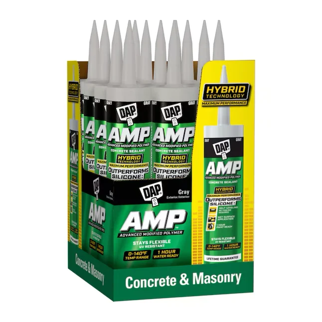 DAP AMP 9-oz Gray Paintable Vergevorderd Sealant Self Leveling Caulk